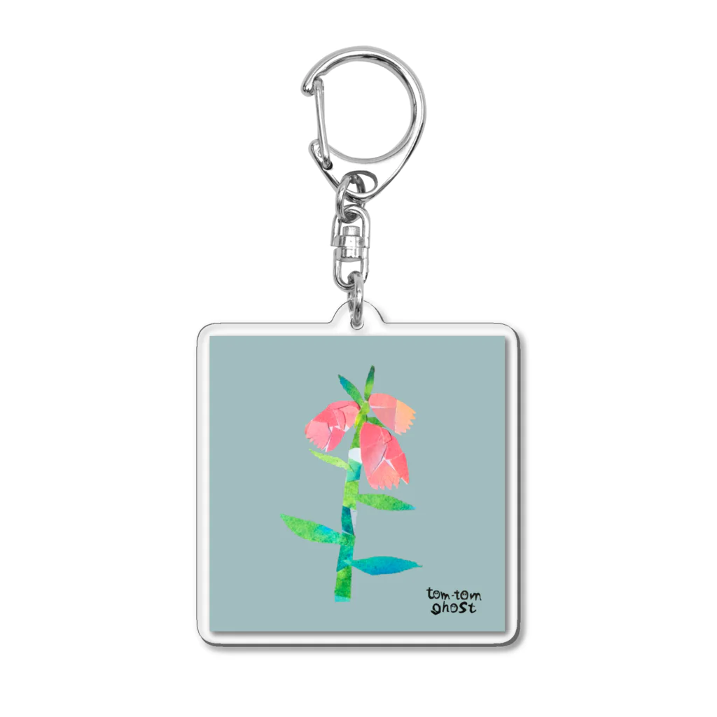 【全盲の絵描き】オバケのタムタムのホタルブクロ Acrylic Key Chain