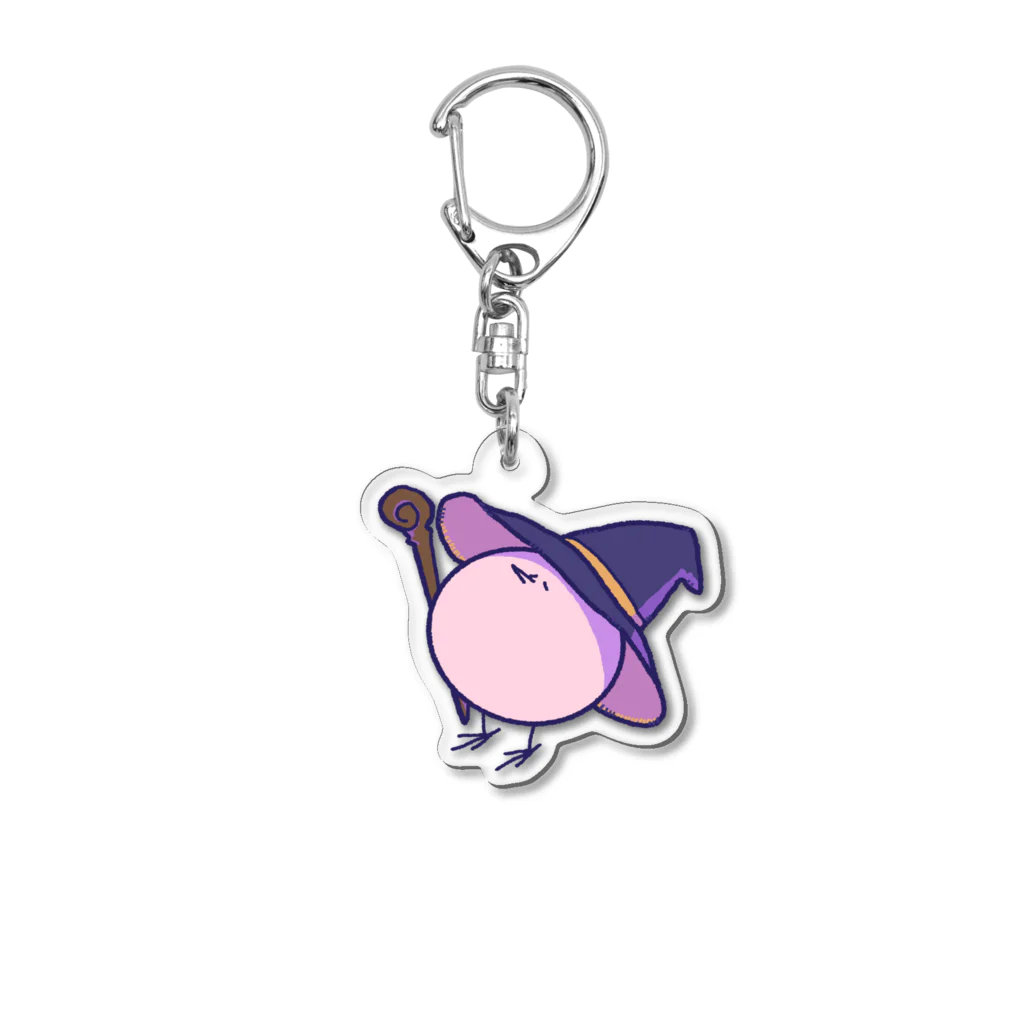 崖からぷっちんのゆらゆら魔女とり Acrylic Key Chain