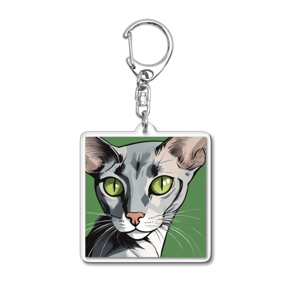 hakushopのオリエンタルショートヘア（猫） Acrylic Key Chain