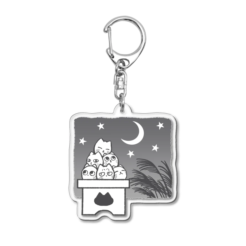 Charamaru Marketの重なる猫（お団子） Acrylic Key Chain