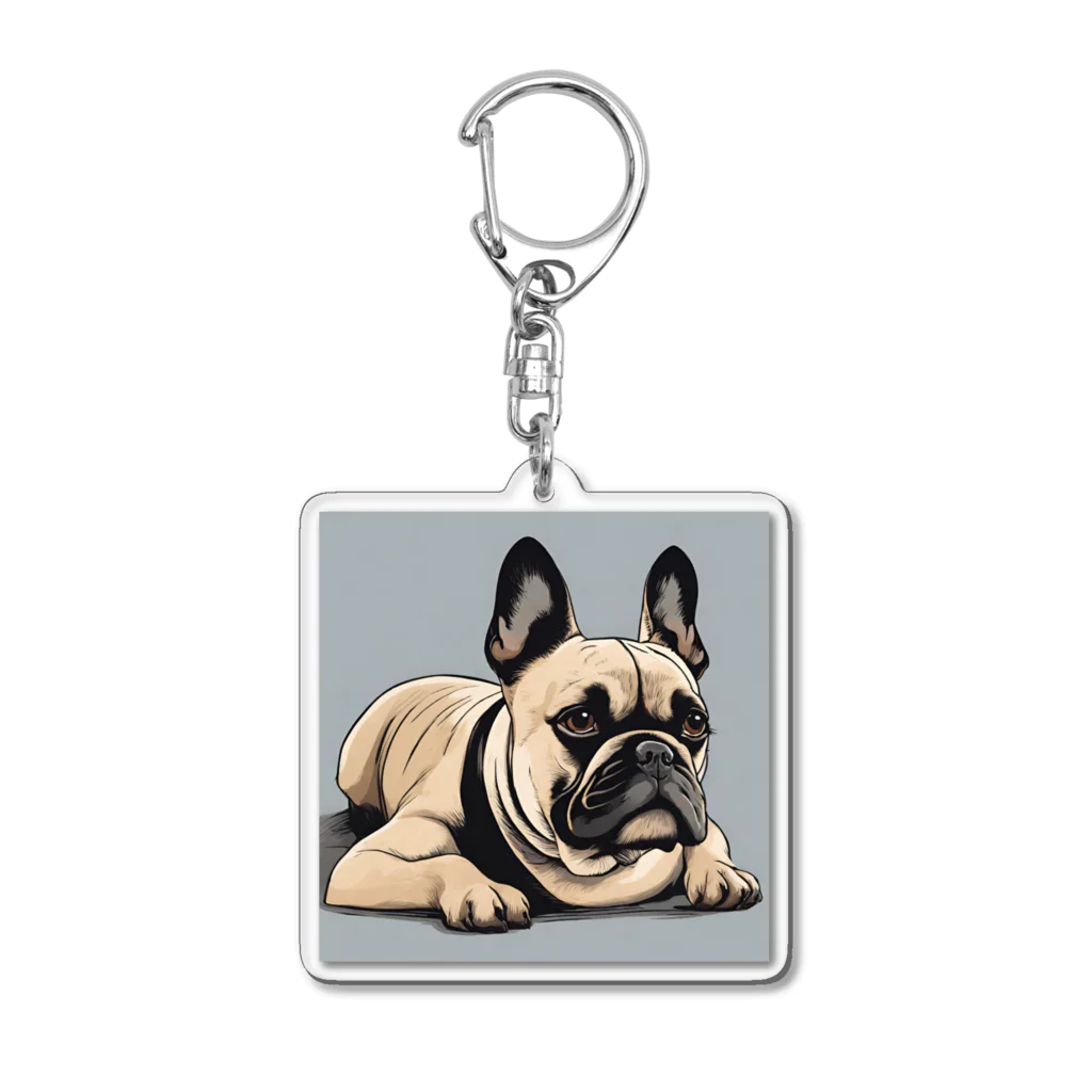 smile_happyのfrench bulldog Acrylic Key Chain