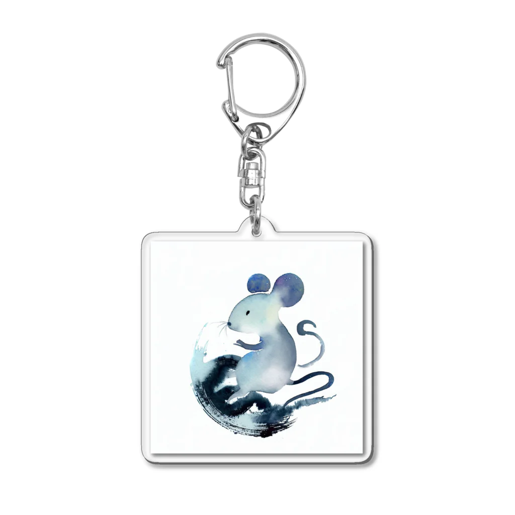 シリーズ＆シリーズの水墨画シリーズ　鼠 Acrylic Key Chain