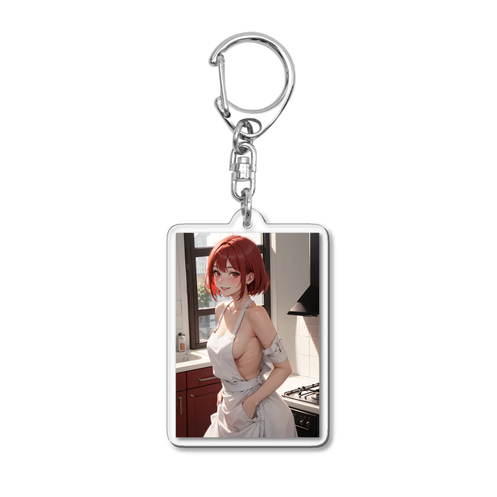 天乃鯱の裸エプロン２(イロハ) Acrylic Key Chain