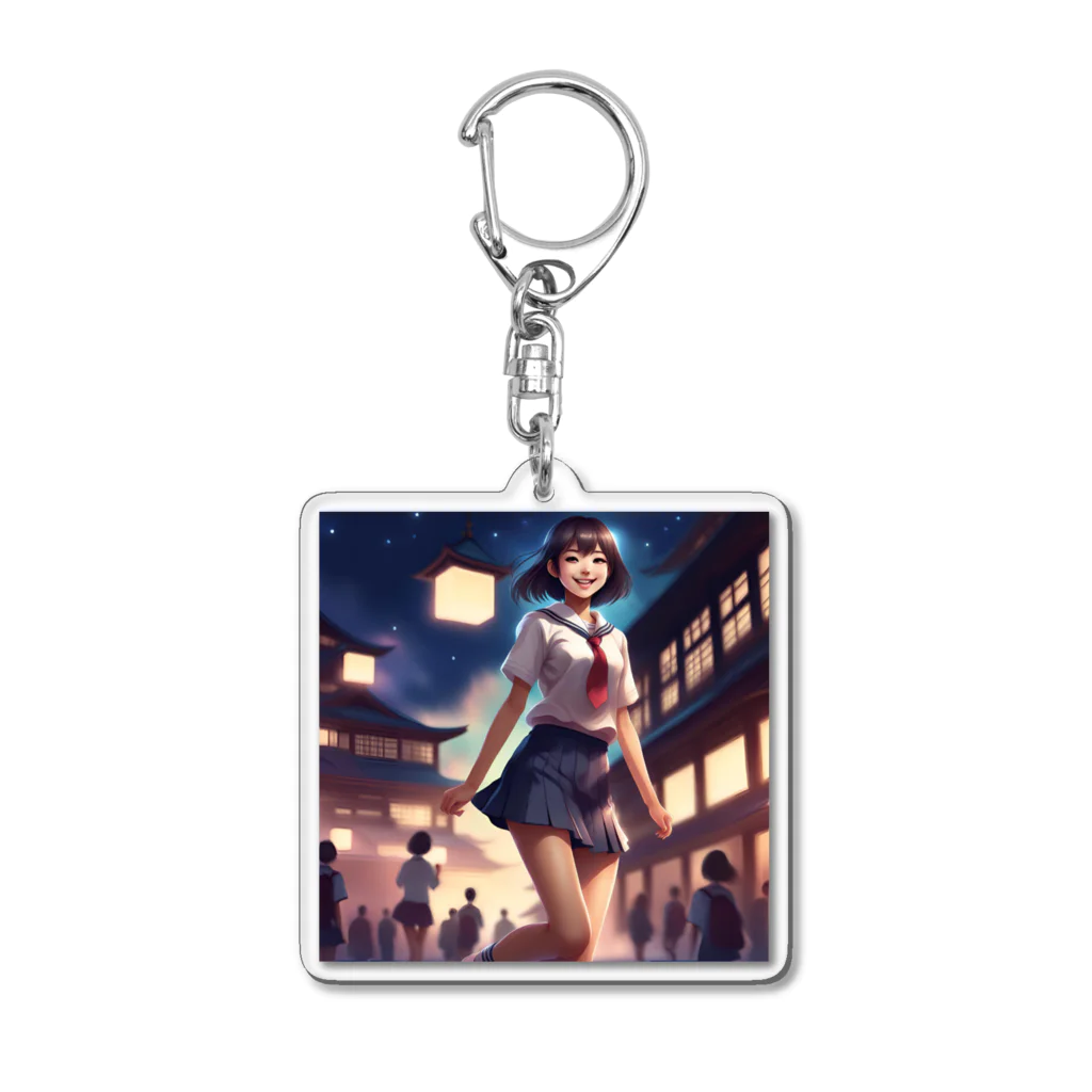 ワンダーワールド・ワンストップの幻想的な美脚女性 Acrylic Key Chain