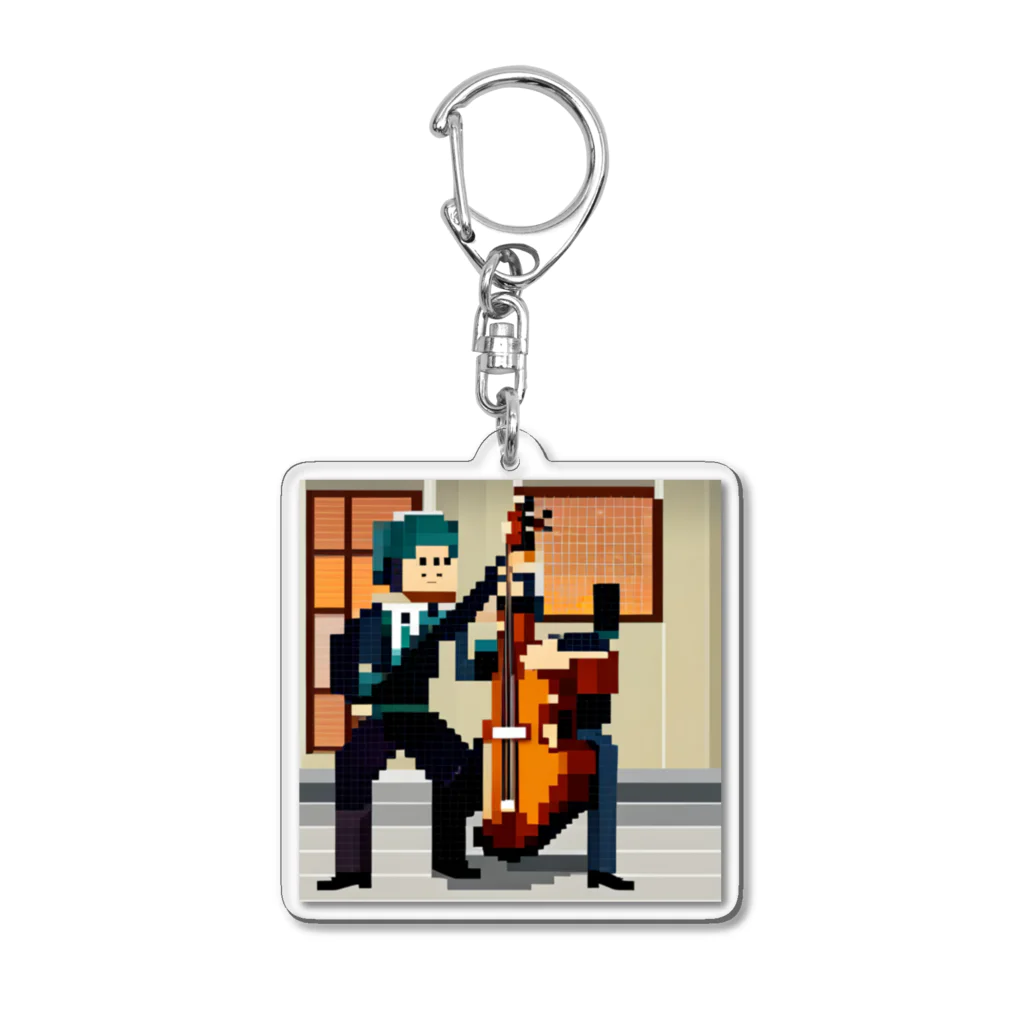 nomad4491のドット絵のダブルベース Acrylic Key Chain