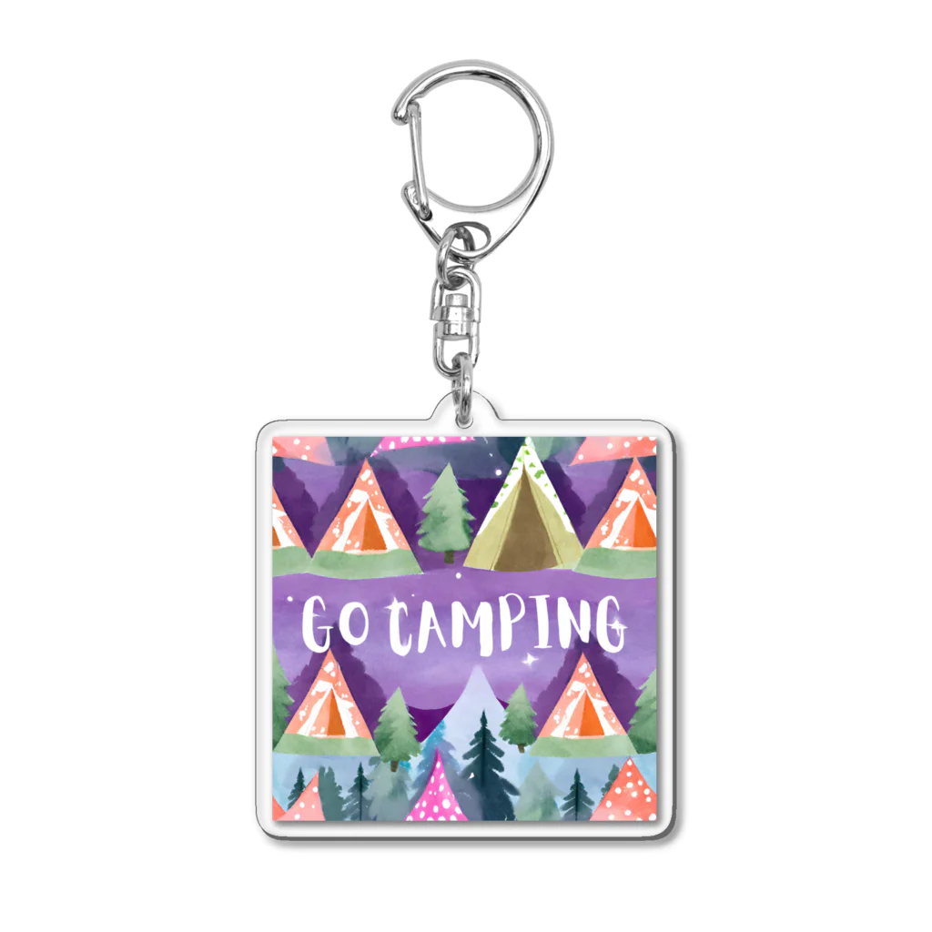 Rico294のカラフルテントでGO CAMPING アクリルキーホルダー