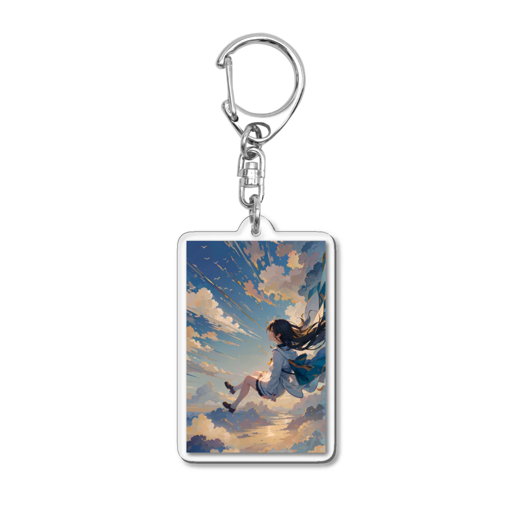 卯月なのかのSky Journey　〜世界最古で最大の恒久的なキャンパスの旅〜　No.4「Falling」 Acrylic Key Chain