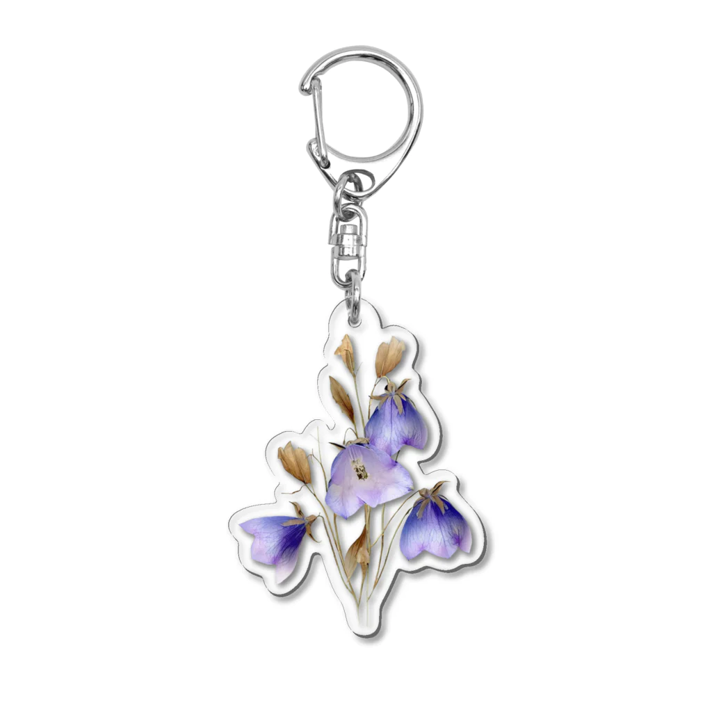 Atelier Petrichor Forestのキキョウ Chinese bellflower Acrylic Key Chain