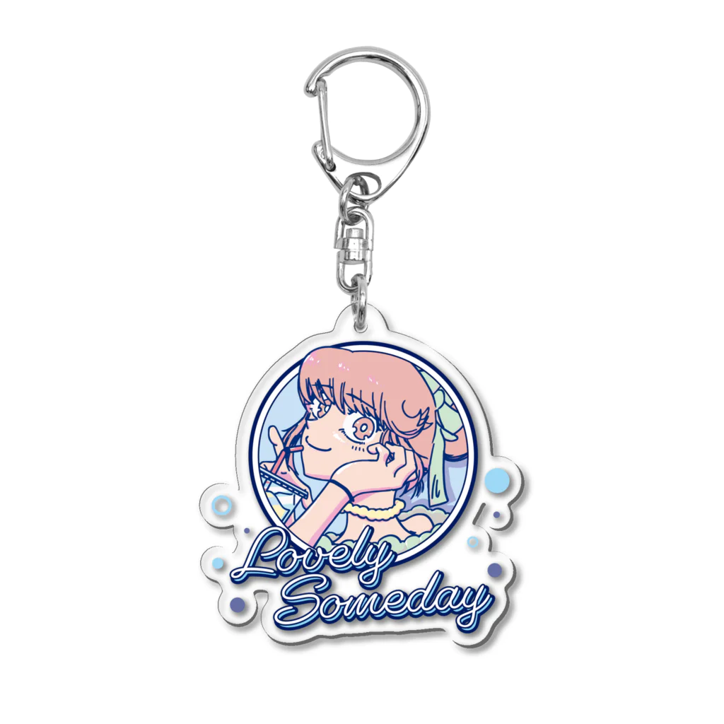 LovelySomedayのラブサムのロゴ（カラー） Acrylic Key Chain