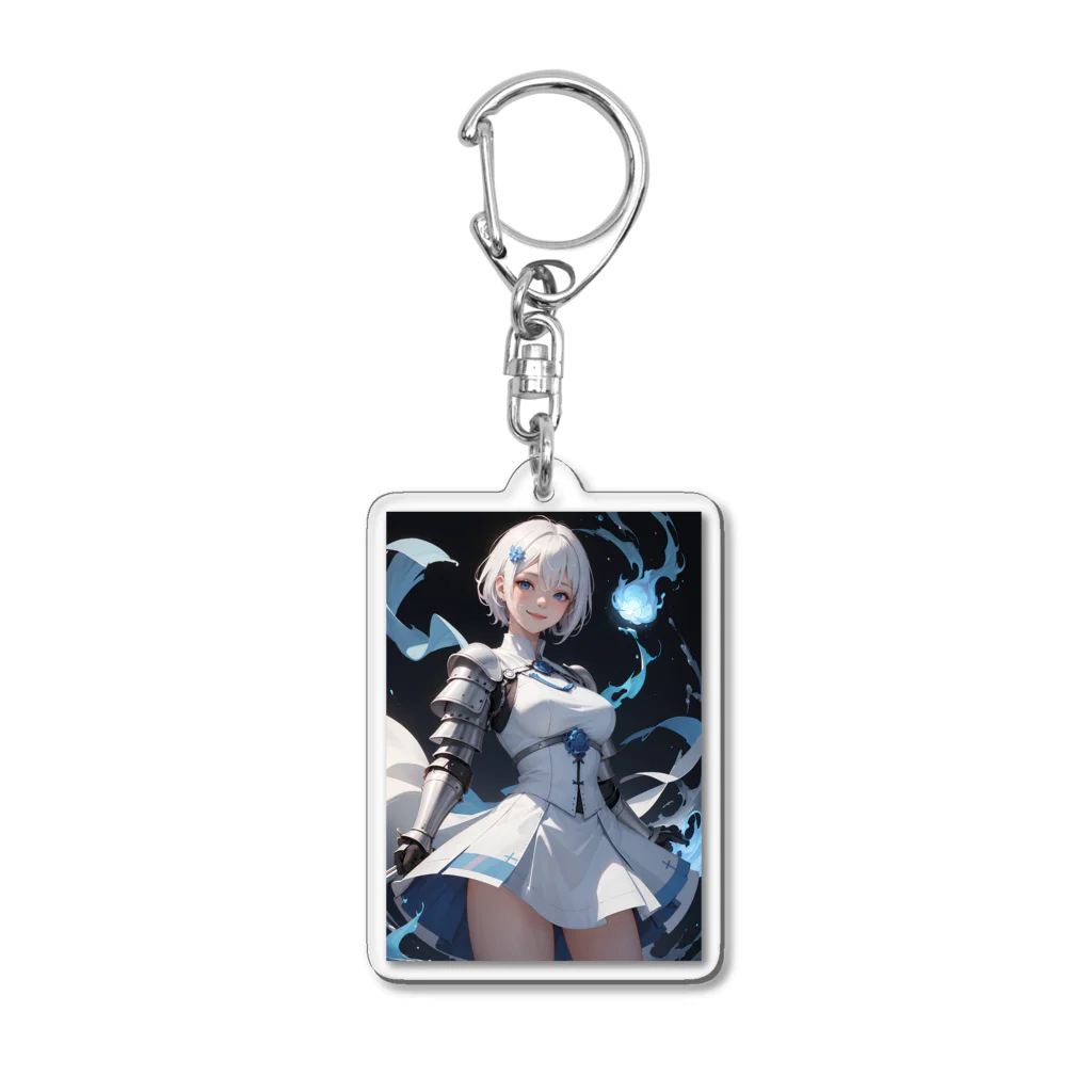 天乃鯱のブルーファイヤーローズ Acrylic Key Chain