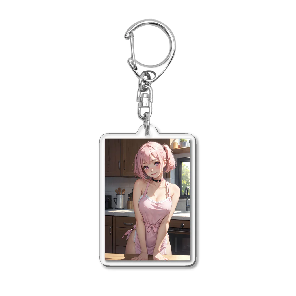 天乃鯱の裸エプロン(キャンディ) Acrylic Key Chain