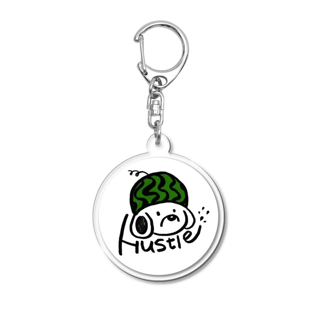 脳内デトックスのハッスルワンちゃん Acrylic Key Chain