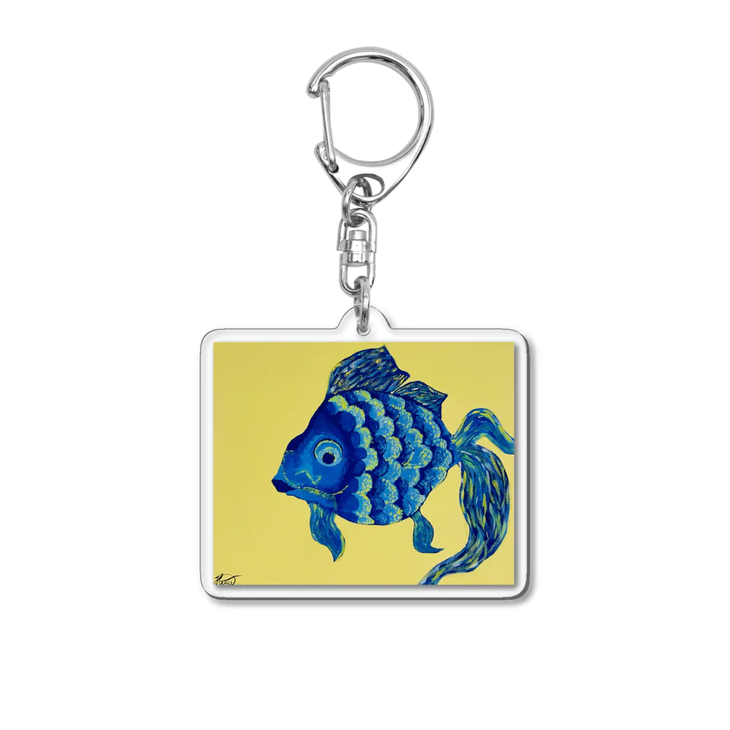アングラーズカフェの妻の青い金魚　キーホルダー Acrylic Key Chain