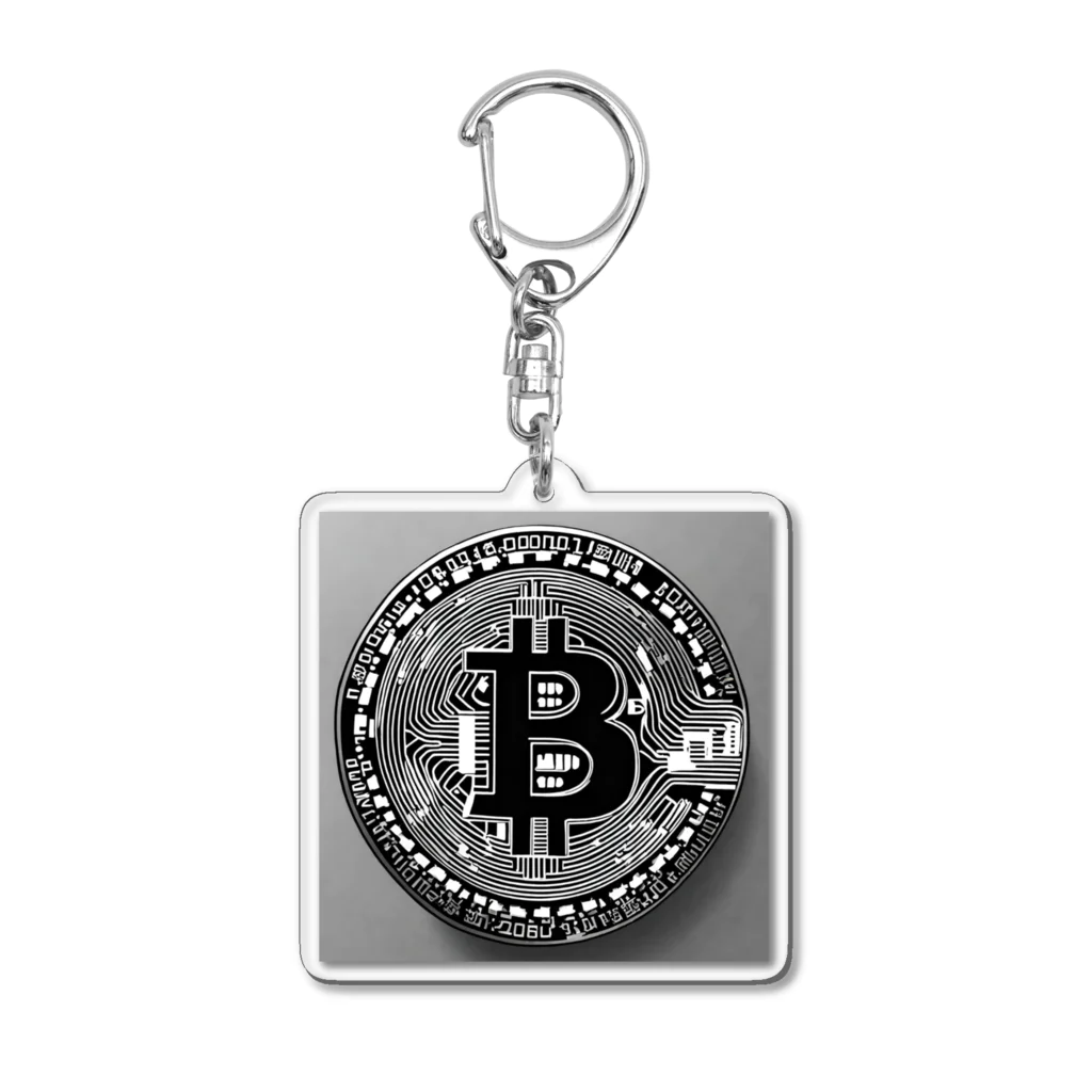 ビットのビットコインアート Acrylic Key Chain