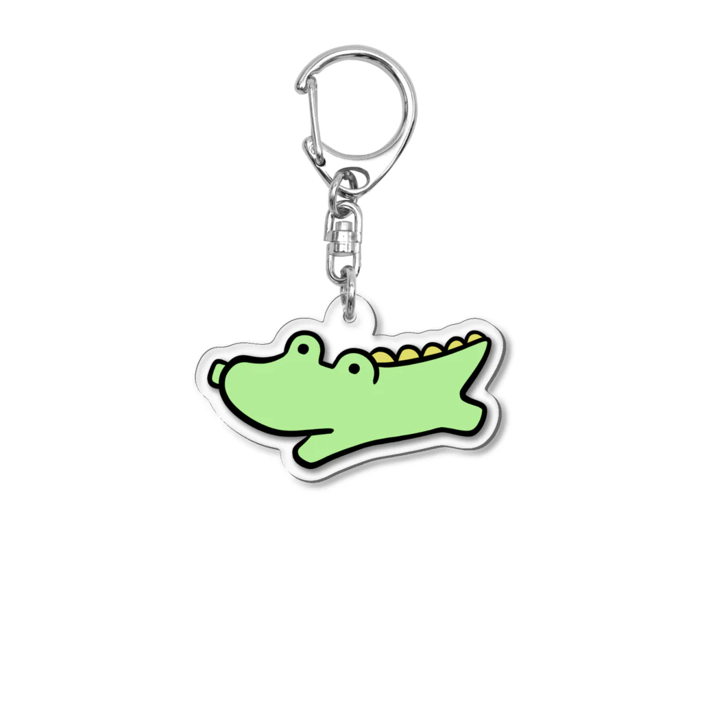 Pukutomo（ぷくとも）のワニくん（カラフル） Acrylic Key Chain