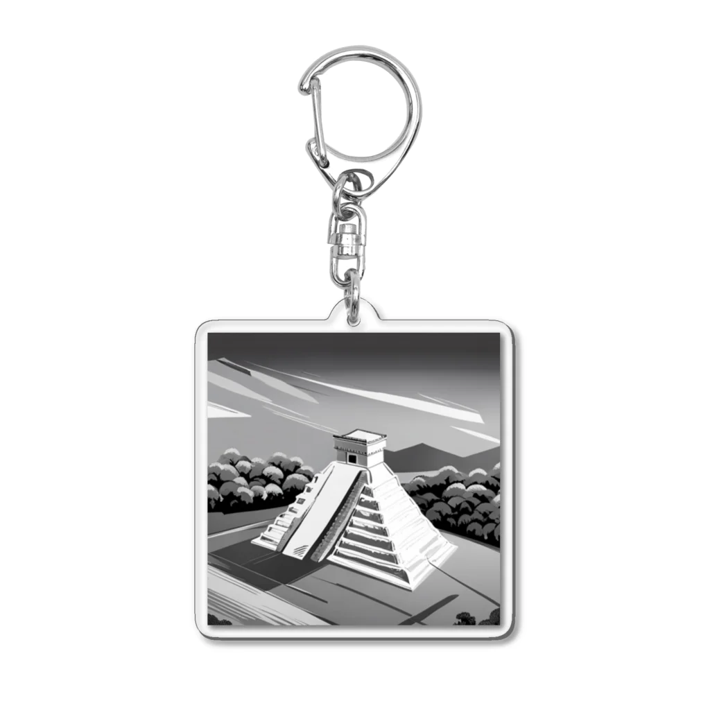 YoMiTの有名な観光スポットイメージ画像：チチェン・イッツァ（メキシコ） Acrylic Key Chain