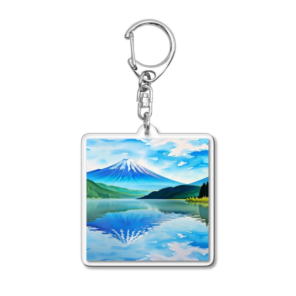 ようこそ　taitaitaro shop への山中湖からの富士 Acrylic Key Chain