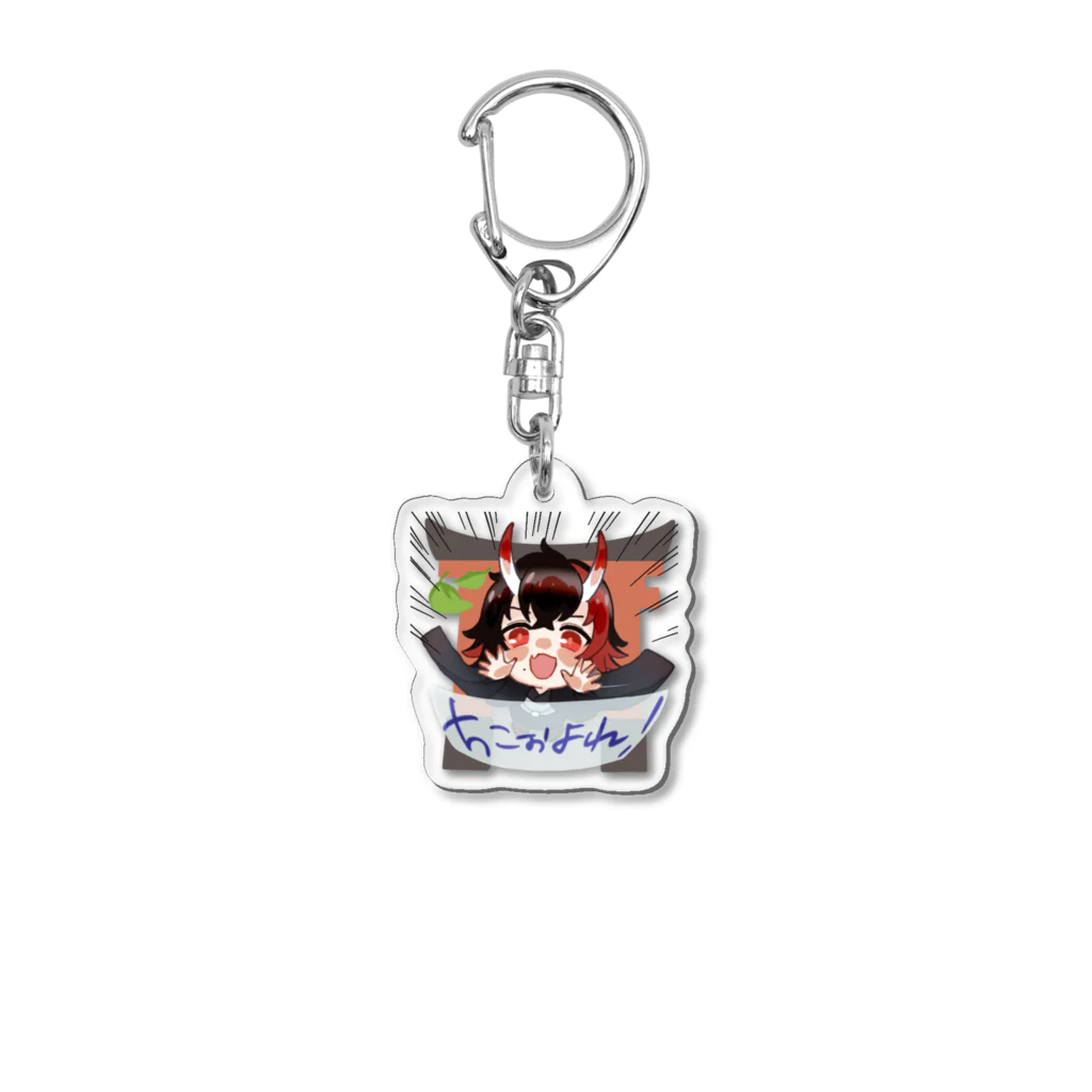 田舎の神社の守り神のかみのちこぉよれぐっず Acrylic Key Chain