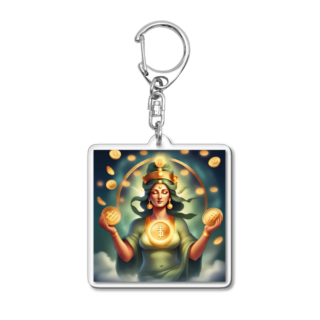 Luck with moneyの金運の女神 Acrylic Key Chain