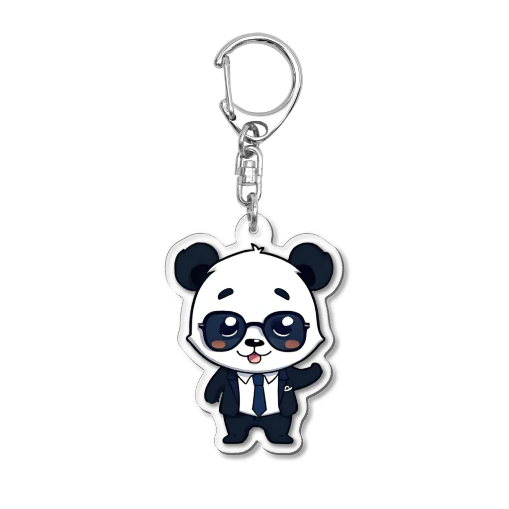 安田亜村 バックヤードの安田亜村パンダスキン Acrylic Key Chain