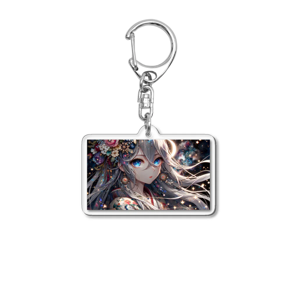 Sesilionの月下の神秘的な夜 Acrylic Key Chain