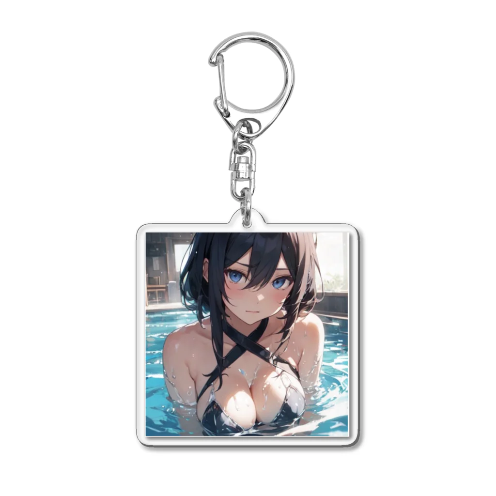 neko_28のセクシー水着のお姉さん1 Acrylic Key Chain