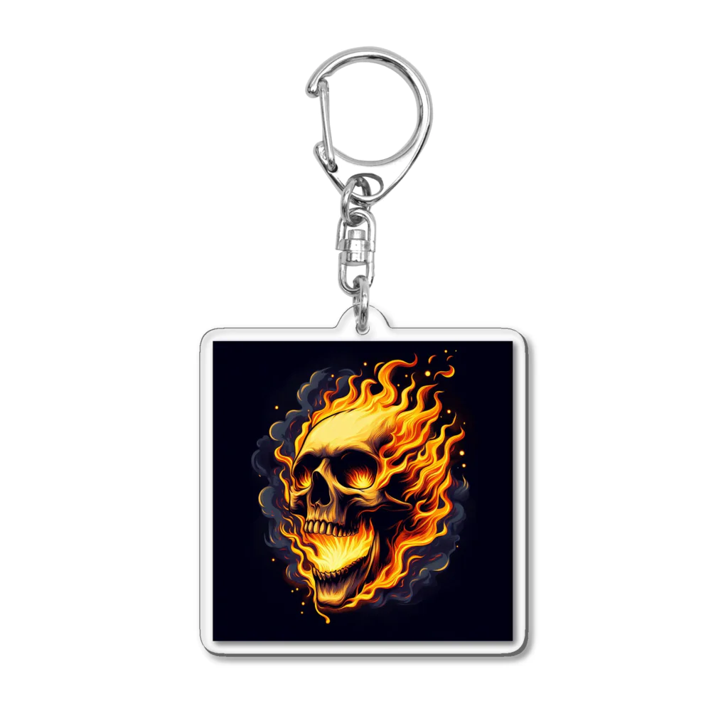 hide-の炎炎のスカル Acrylic Key Chain