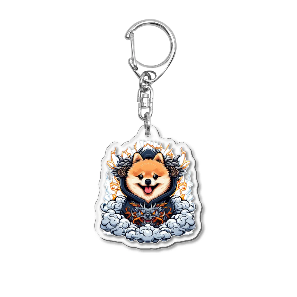 Pom-Dog'sのポメドラゴン Acrylic Key Chain