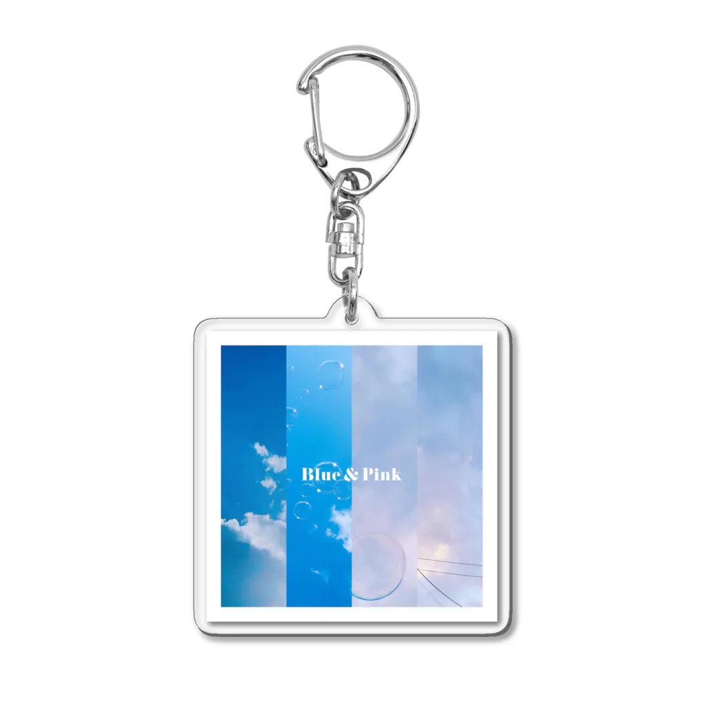 空日記のblue&pink Acrylic Key Chain