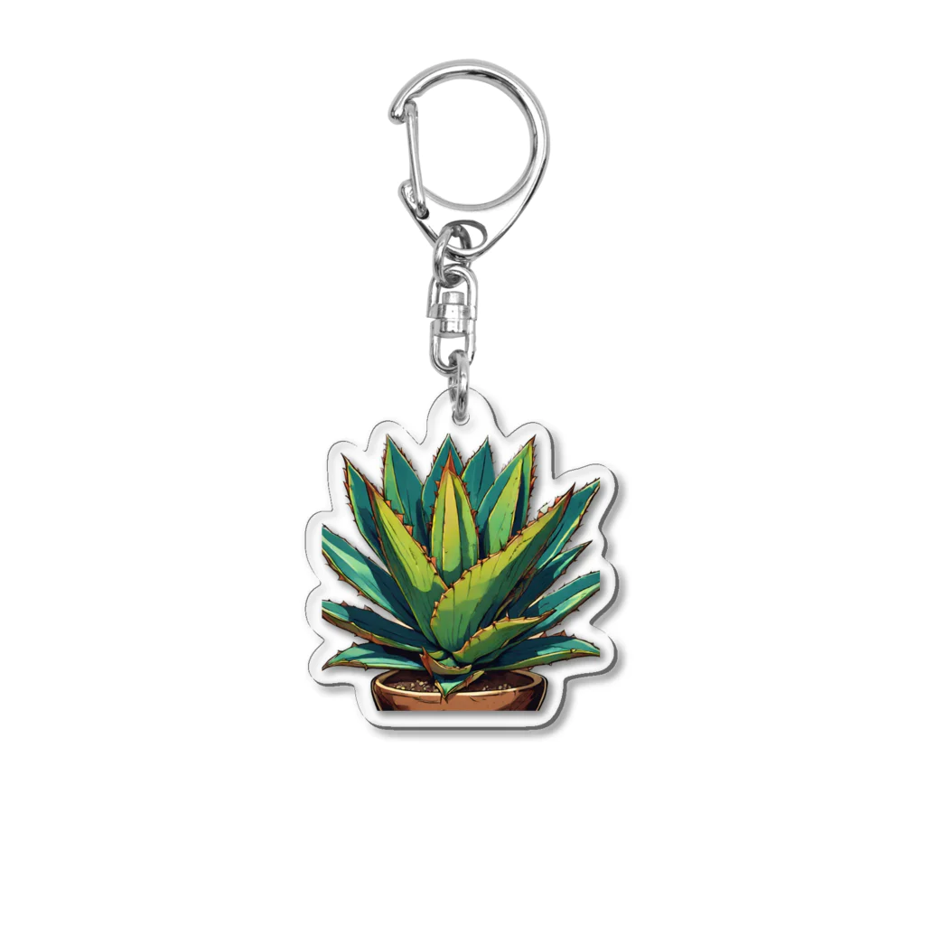 green artist のプランツパラダイスアガベ Acrylic Key Chain