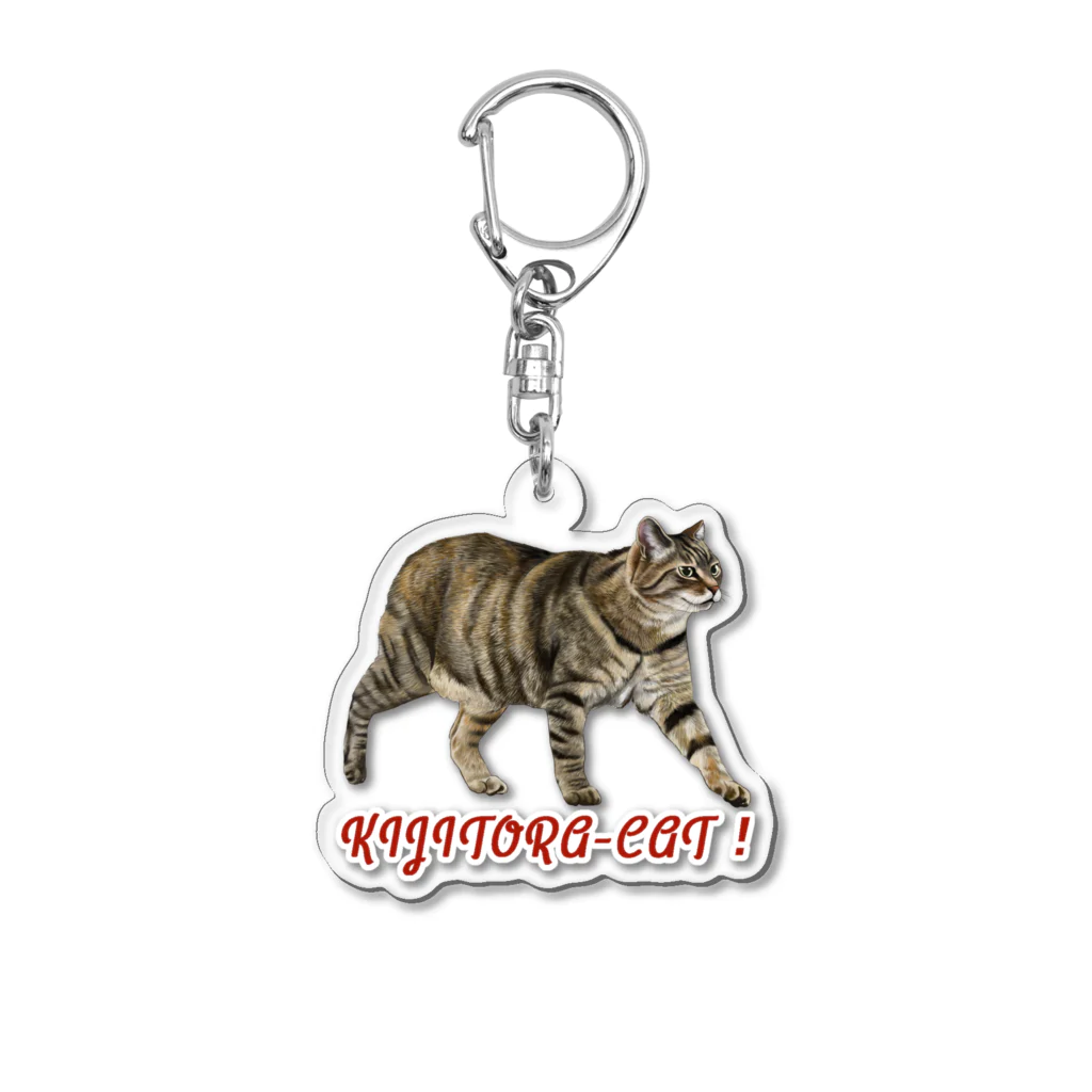 もっち（mocchi）のお散歩キジトラ猫ちゃん！ Acrylic Key Chain