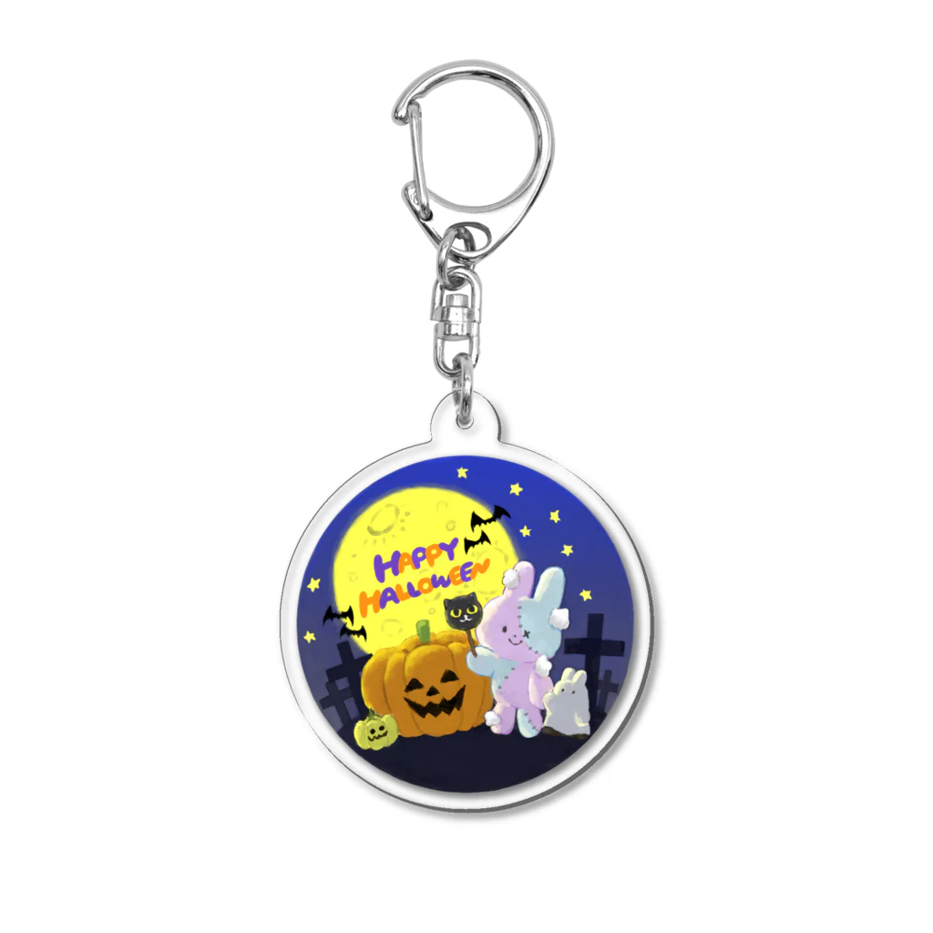 ミライク・カラのハッピーハロウィンうさちゃん Acrylic Key Chain