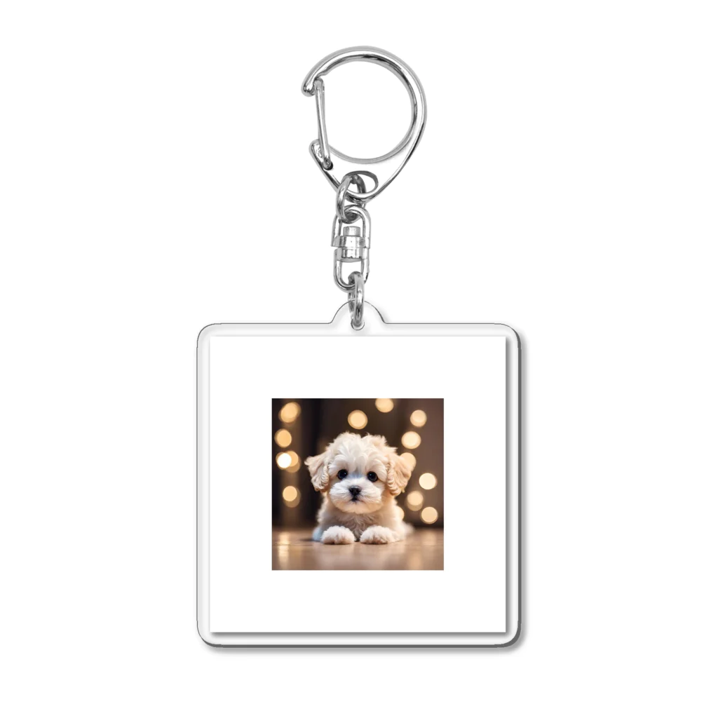 MESAMESAの可愛い子犬 Acrylic Key Chain