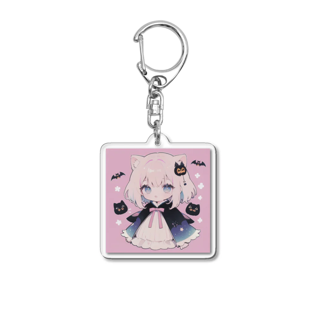 那須モバイル店のハロウィン　女の子 Acrylic Key Chain