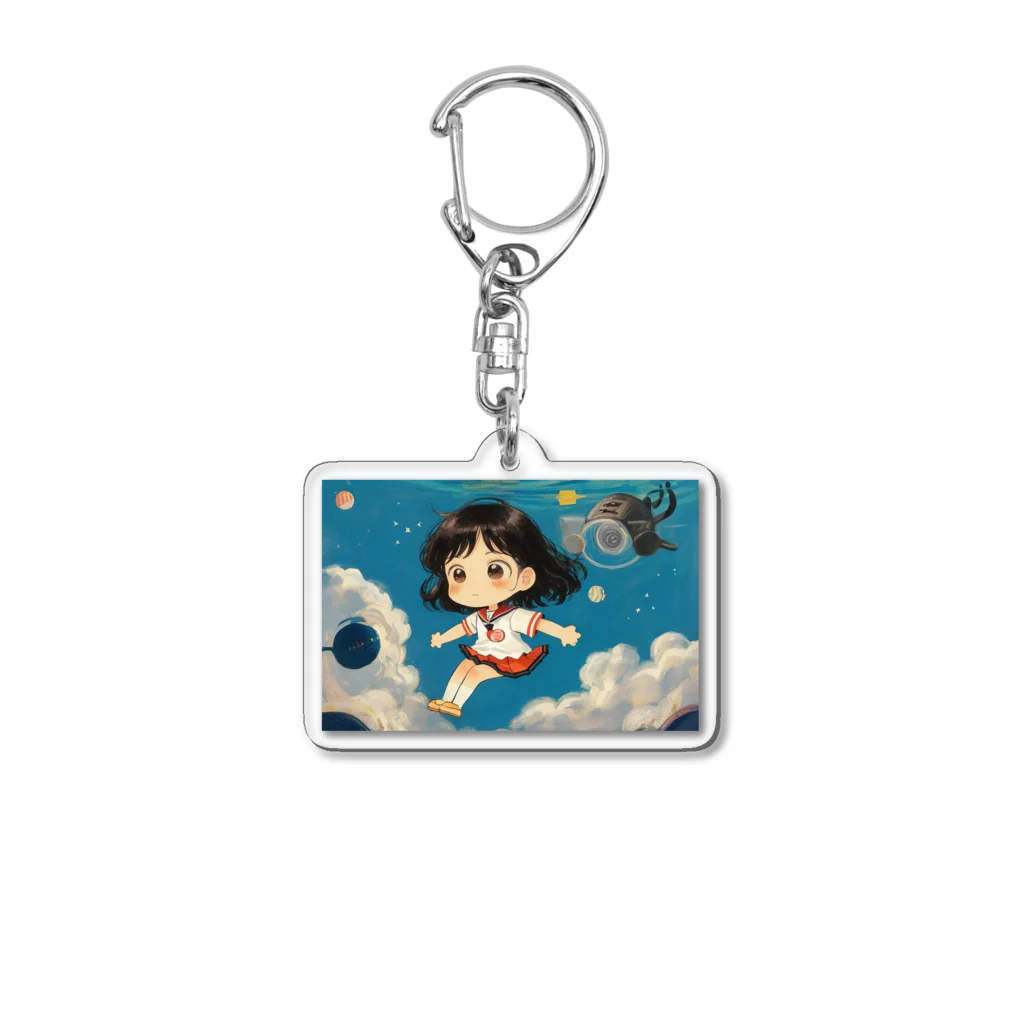 くま屋のSpacebound Girl Acrylic Key Chain