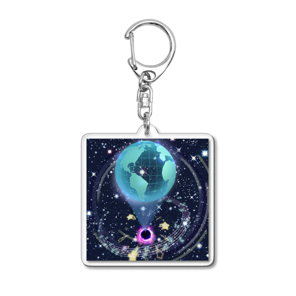 月夜のタツノオトシゴのoneness and peace Acrylic Key Chain