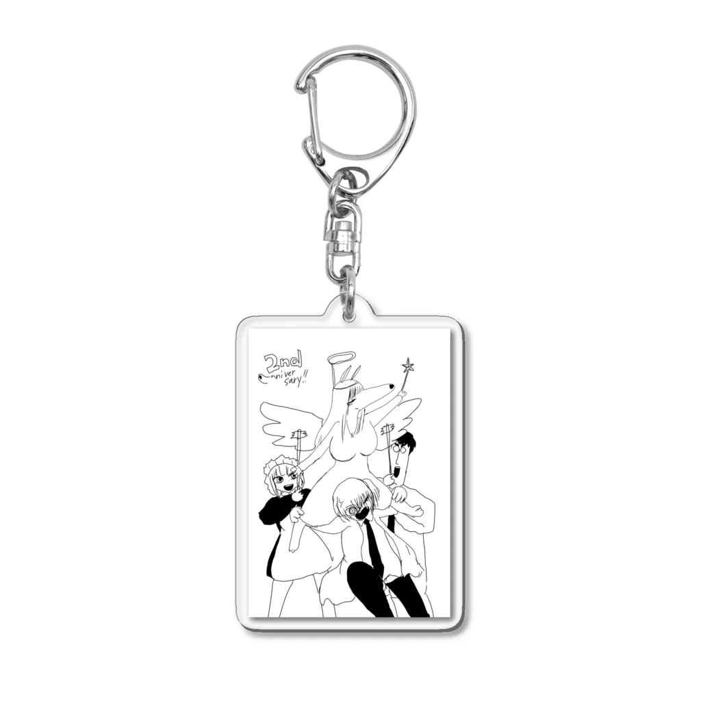 抱っこなどのふれあいのKemofujin 2nd Anniversary Acrylic Key Chain