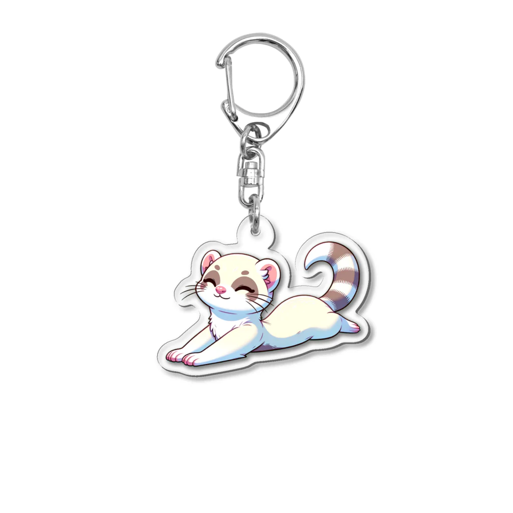 べっち©︎ののんびりフェレットちゃん🐾 Acrylic Key Chain