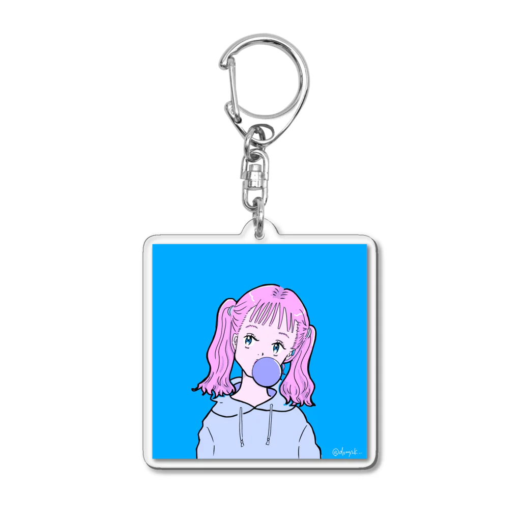 domyak.comのふうせんがーる Acrylic Key Chain