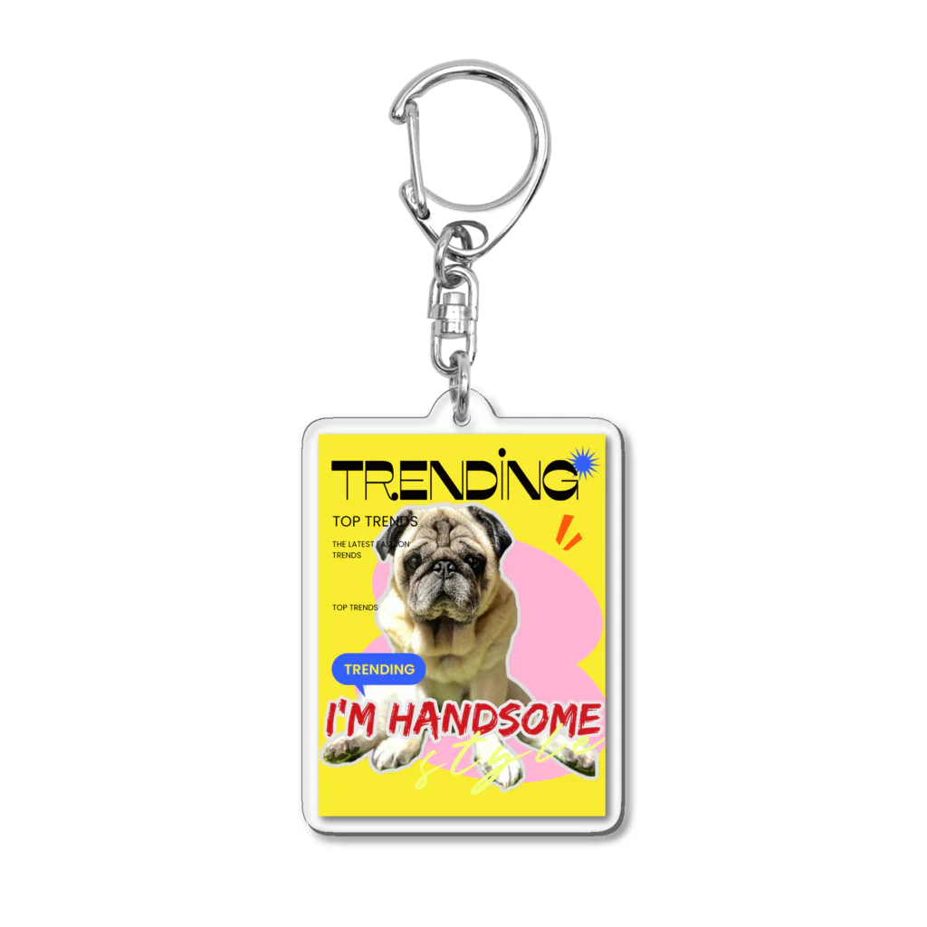 mimosaのI am Pug!3 Acrylic Key Chain