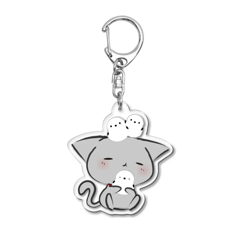 さくらいろのうさぎのふにゃんとしまえなが Acrylic Key Chain