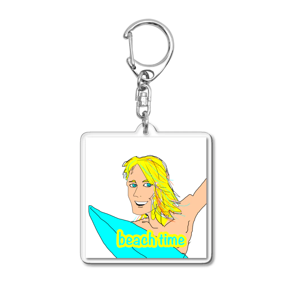 okitahiromuのbeach time Acrylic Key Chain