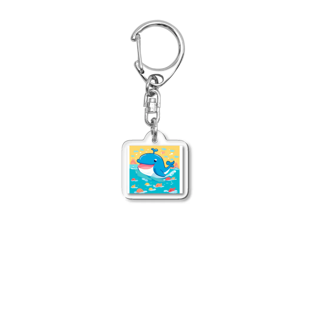 ニャン太郎ショップの楽しい海の中 Acrylic Key Chain