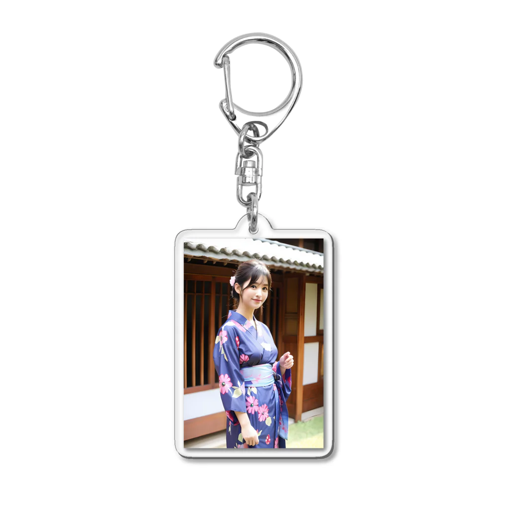 AmeJapanのai美女×浴衣 Acrylic Key Chain