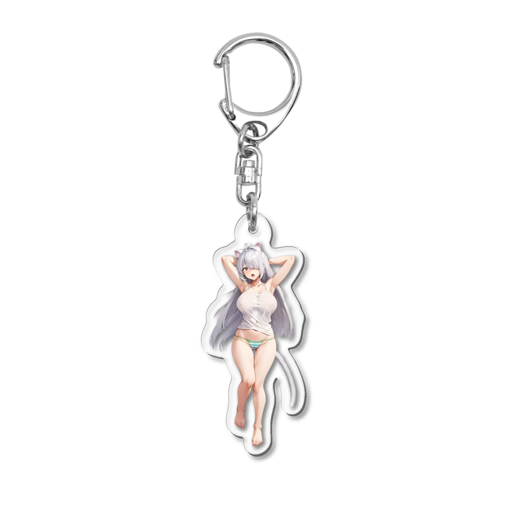 KAZAHANAのネコミミ少女のおはようございます！ Acrylic Key Chain