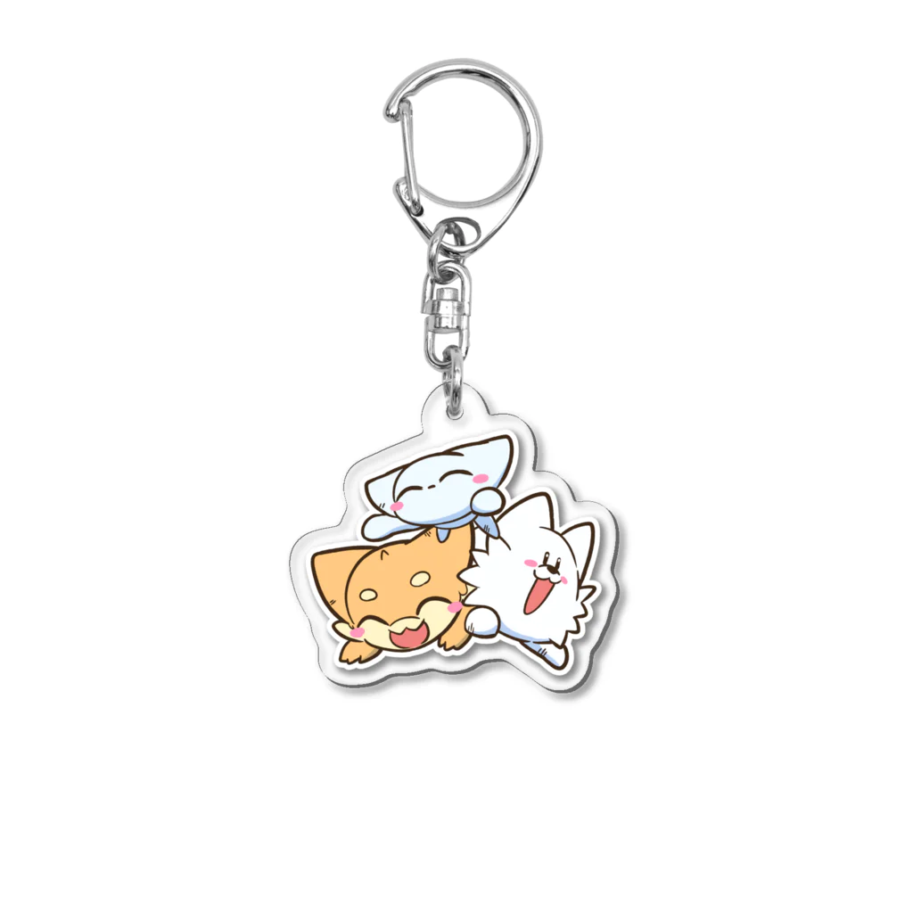 カッキー創作チャンネルのなかよし【ニャン＆ワン&タマ】 Acrylic Key Chain