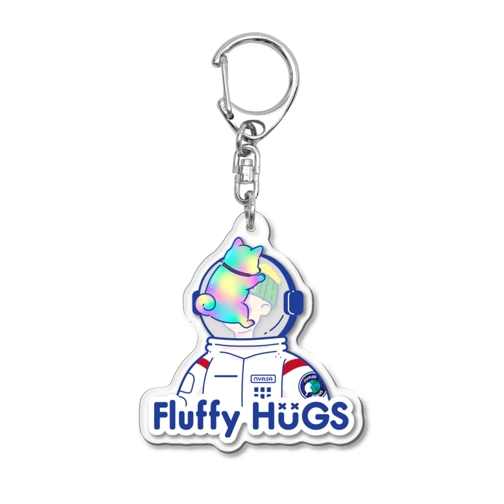 Fluffy_HUGSの【フラハグ】宇宙服 アクリルキーホルダー