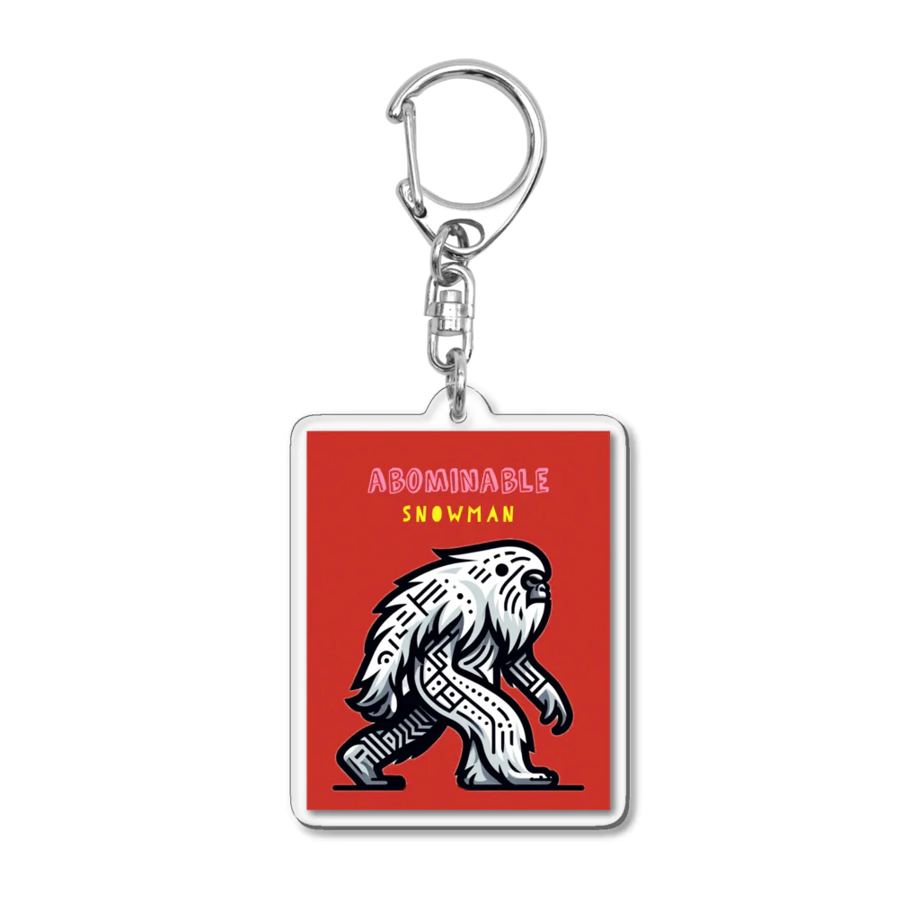 作一のアトリエのabominable snowman(赤) made by 作一 Acrylic Key Chain