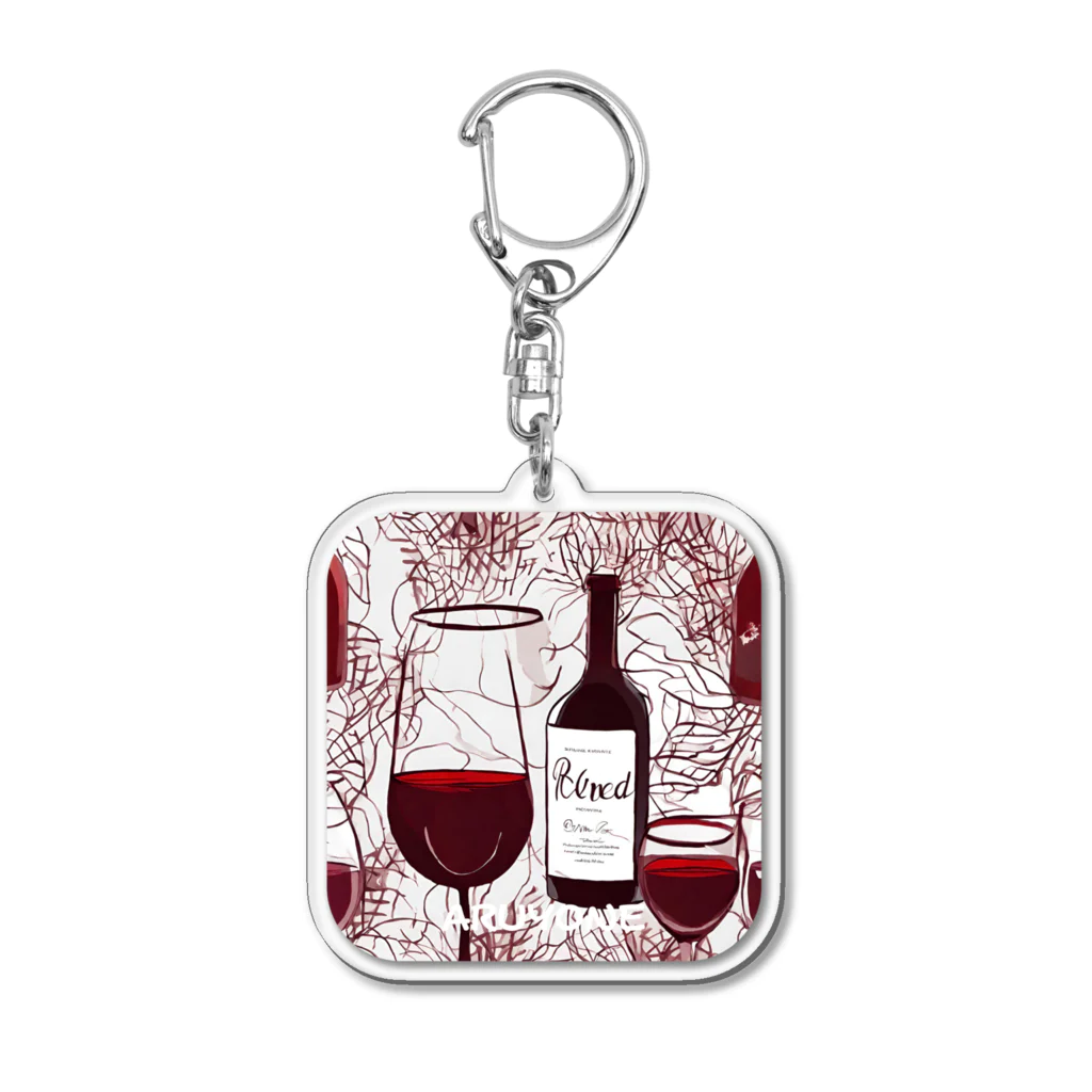 aruyoneの赤ワイン Acrylic Key Chain