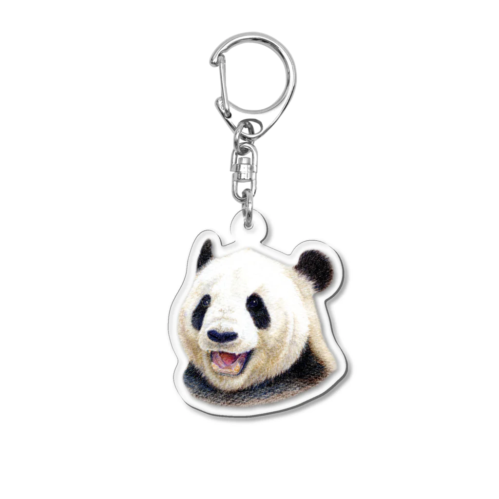 森口慶一　絵画グッズ　の色鉛筆画『パンダ』 Acrylic Key Chain